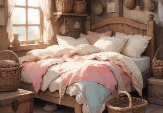 Кровать кантри: виды, материалы, уход