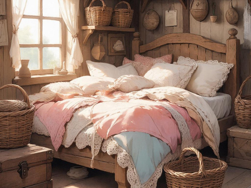 Кровать кантри: виды, материалы, уход