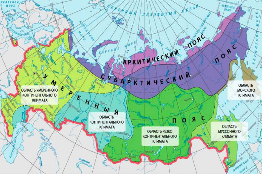 Границы природных районов